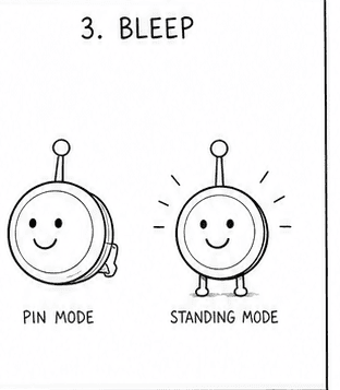BLEEP the smiley-face speaker pin