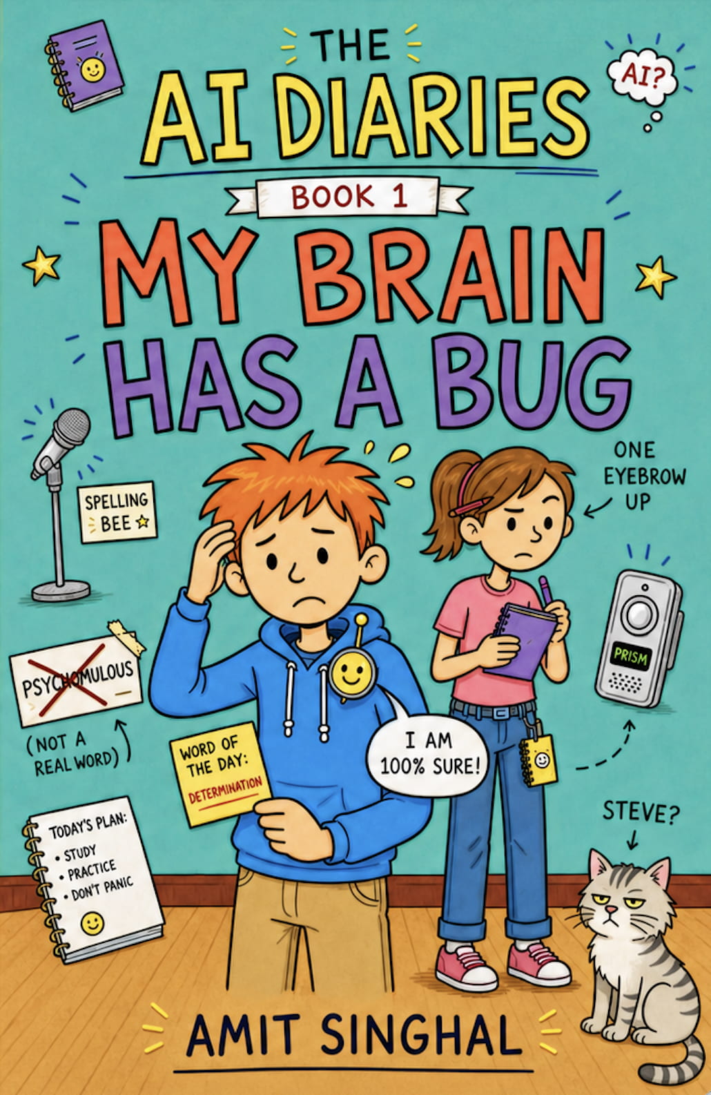The AI Diaries — Book 1: My Brain Has a Bug, cover illustration