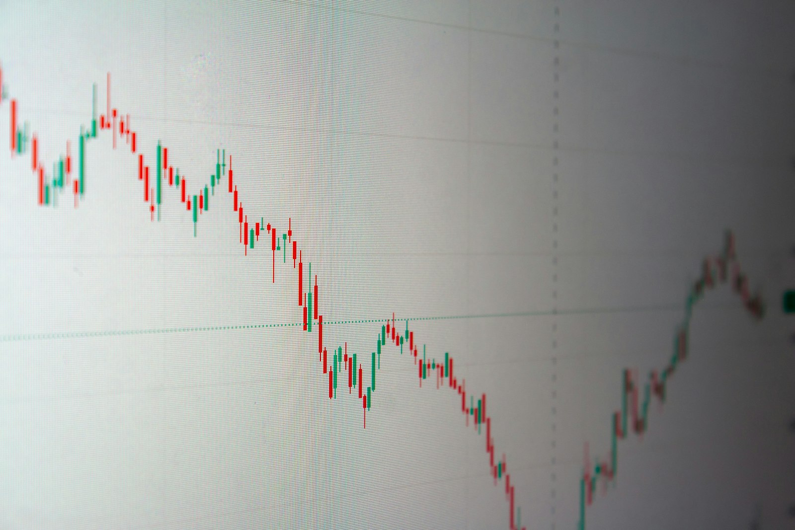 Stock chart trending downward