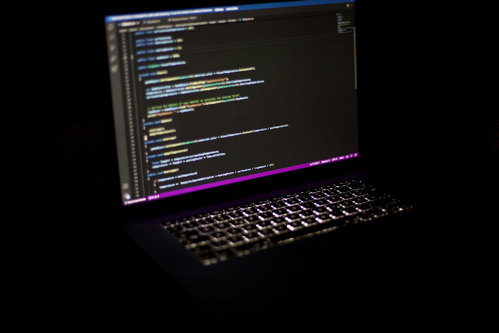 Open-source code on a developer's laptop